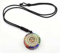 Professionell handgjord unisex kvinnor Män Meditationssmycken Geometri Orgonite hänge