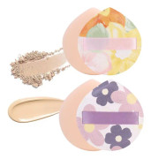 2-pack Stort Puderpuff Set - Mjuka Triangel Makeup Svamp för Våt & Torr Användning - Tjock Beauty Blender - Perfekt för Puder, Foundation och Konturering