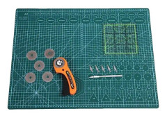 Rotarykniv, 45mm blad, halkfritt handtag, Läder A2 Kit