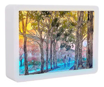 Fairy Lights 7 ark pappersskurna ljuslåda 3d skugglåda ram saga älva nattlampa för barn sovrumslampa LED-gåva Wuhan University