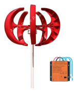 Vindturbin generator, 400W effektutgång, vertikal axeldesign, 12V, Vit