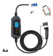 Laddstation för elbilar, Wallbox Typ2-kabel, APP WIFI-kontroll, 7KW APP