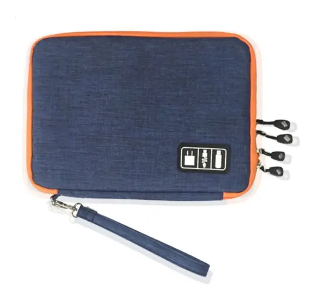 Case för extern hårddisk (Storlek: 28 × 20 × 3,5 cm) (blå)