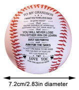 Gummi Inre Mjuk Baseball Julklapp Softbollboll med hög elasticitet Du kommer aldrig att förlora Graverade handgjorda basebollar