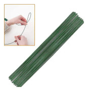 200 st Floral Stem Wire, 16 tum 22 Gauge Mörkgrön Bukettstam För Blomsterarrangemang, DIY-hantverk, Blomstertillverkningsmaterial