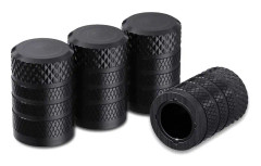 Däckventilskaftlock, svart, aluminiumoxid däckventilskaftlock set, rostskydd, för bilar, motorcyklar och cyklar 8 st