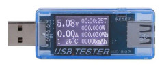 USB Digital Tester Spänning Ström Mätare Voltmeter 8 I 1 Detektor 0-5A 0-150W 4-30V Blå