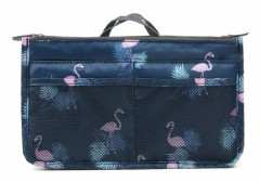 Bag in Bag Handväskinsats Väskinsats Flamingo Mörk Blå