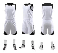 Baskettröjadräkt Unisex Snabbtorkande bollträningsdräkt sporttröja Vit 4XS zdq