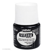 Glasfärg V160 glansig effekt - 45 ml Vattenbaserad glasfärg V160, - Kapacitet: 45ml - Färg: Bläcksvart