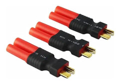 HXT 4MM TO T-Plug hanadapter för LiPo-batterier | Kontaktdon utan kablar | Perfekt för modellbygge, RC-helikoptrar, stereobilar | Polyester