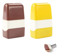 2 st rulltyp konfidentiell tätning förvrängd kod identitetsinformation blockerare (kaffe + gul) color 1