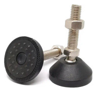Set med 8 justerbara fötter M10 x 50 x Ø 50 mm, kan stödja 450 kg, h