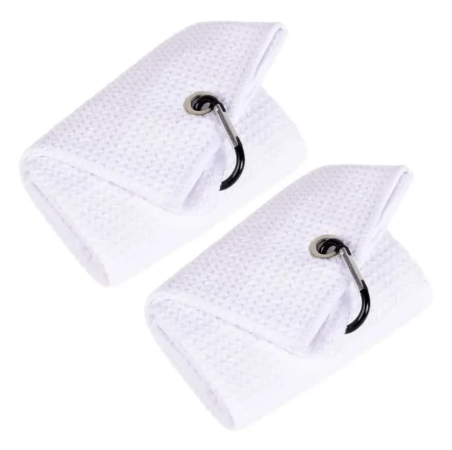 Tri-Fold Golfhandduk - Premium Mikrofibertyg - Präglad Mönster