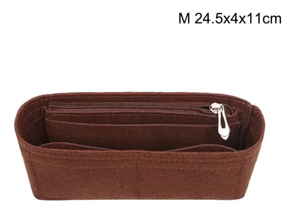 Multi-Pocket Women Insert Bag Felt Handbag Beige S