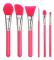 Silikon Makeup Borste Set Vattenmelon Röd 6st