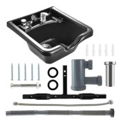 Black Square Abs Plastic Shampoo Bowl Salon Pool Spa Sink Hair Stylist Equipment