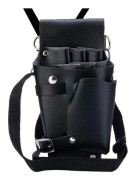 PU Läder Frisör Utrustning Bälte Väska Frisör Väska Påse Läder Frisyr Holster Påse 1 st