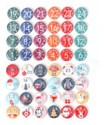 2 set Juladventskalender 1-24 Sifferknappar för