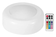HURRISE LED-trådlös nattlampa 1-PACK Pucklampor med fjärrkontroll, 12 LED-trådsbyte Nattlampa för barnomsorg