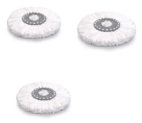 3 st Ersättningshuvud för Clean Twist Disc-mopp