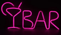 Rose - Bar Brev Dekoration LED Neon Ljusskylt