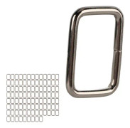 100 st Metall Fyrkantiga Spännen Rektangel Metallring för Väska Handväska Väska DIY Sömnad Hårdvara Hantverk Silver3x25x15mm