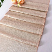 Vinröd Paljettbordslöpare, Bröllopsbordsdekoration, Glitterbordslöpare för Jul, Matsalsbordslöpare, Heminredning Rose gold
