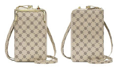 Liten Crossbody telefonväska kvinnor, mobiltelefonväska PU läderpåse,