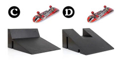 Tech Finger Skateboard Kit Finger Bike Bmx Mini Tvåhjulig Scooterbräda Skate Fingers Sport Träning Rekvisita Ramp Skate Park Leksaker Pop [DB]