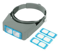 Huvudband Förstoringsglas Dubbla Linser Optiskt Glas 1.5X,2.0X,2.5X,3.5X