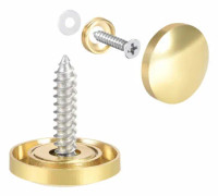 Spegelskruvar Dekorativa Kåpor Skyddsspikar Guld 18mm 4st