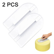 2-pack fondant slät polerare för tårtdekorering Sugar Craft Scraper Tårta Yta Jämnare Verktyg