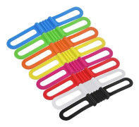 Lytivagen 8 st cykel silikonrem elastisk ficklampa hållare band bandage Si