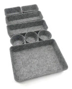 Makeup Organizer, Set med 8 hopfällbara skrivbordsorganisatörer, filtbyråorganisatörer,