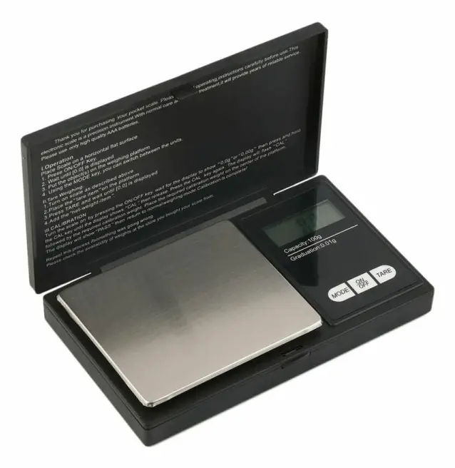 Bärbar våg, 500g 0,01g precision digital våg, mini digital fickvåg