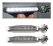 （Vit）2 vindbilsdagsljus 8 LED dagsljus li