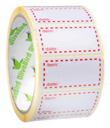 500 x Frysetiketter på rulle, 50x25mm, W