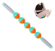 Fascia-rulle för celluliter, muskelrulle, fettborttagning, orange, fem bollar
