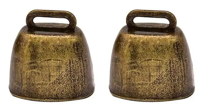 Ko Häst Får som betar Kopparklockor Nötkreatur Gårdsdjur Koppar Höga Bronsklockor (4st, grön brons) zdq