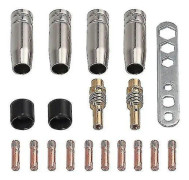 19st Mig/mag Svetskontaktspetsar 0.8mm M6 Gasmunstycksspetsar Hållare Ersättning för Binzel 15ak Torch