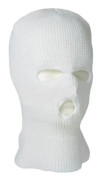 3-HÅL BALACLAVA VIT HUVA 100% AKRYL / ULL