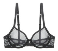 Sexig Svart Kvinnor BH Spets Mesh Genomskinlig Underkläder Stretch Hollow Underkläder Spets Solida Mjuka Trosor BH:ar För Kvinnor