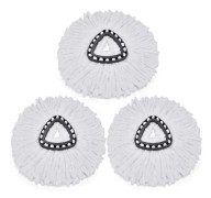 3-pack ersättningsmopphuvud snurrmop refill, mikrofiber enkel rengöring mopp He
