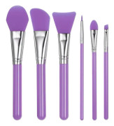 Silikon Makeup Borste Set Lila 6st