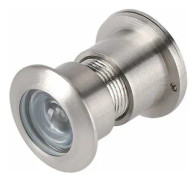 28mm bred dörröga i zinklegering med plexiglas och robust sekretesskärm för dörrar med en tjocklek på 35-60 mm (borstad krom)