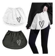 2-pack skjortförlängare för dam med justerbar längd - Minikjol och hemsäkerhetsbyxor för tröja, sweater, jacka och kappa