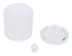 Transparent Rund Kosmetisk Organizer Makeup Bomull Pad Förvaring