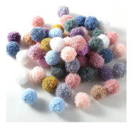 100 st Pom Poms, Färgglada Fluffiga Plyschbollar - för DIY-hantverk (2 cm)