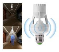 E27 Skruvlampahållare LED PIR Infraröd Rörelsesensor Lampa Väggkontakt